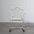 Plastic Sculptural Lucite Side or Vanity Armchair on Wheels For Sale - Image 7 of 10