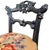 Rustic European Antique 19th Century Hand-Carved Ebonized Faux Bois Aesthetic Movement Side Chair With Floral Needlepoint Seat For Sale - Image 3 of 16