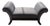Late 20th Century Sculptural Rolled Arm Upholstered Lounge Bench For Sale