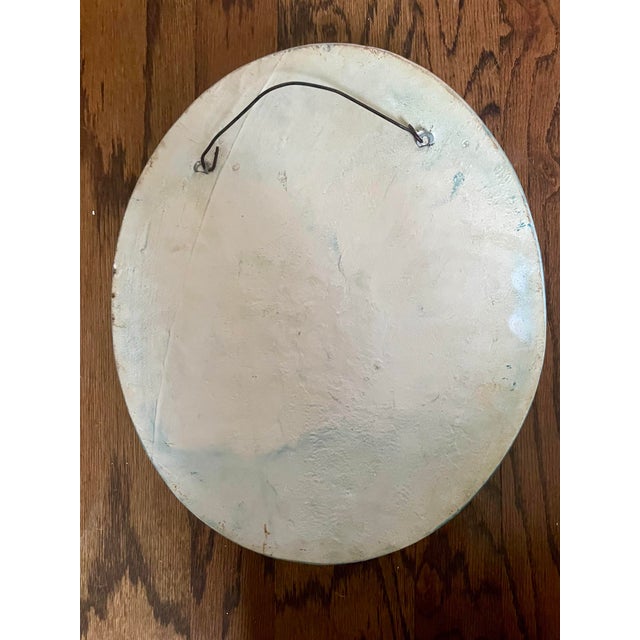 Vintage Pair of Large French Bisque Oval Wall Plaques For Sale - Image 12 of 12