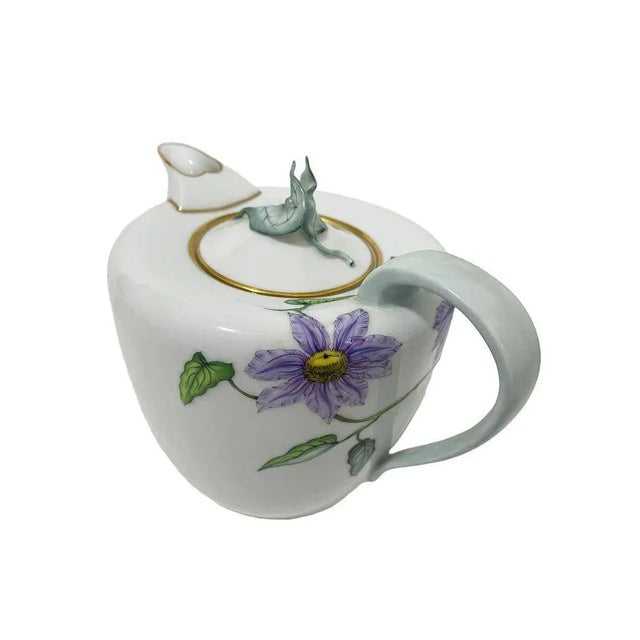 Porcelain First Edition Coffee Pot with Quatuor Floral Pattern from Herend Hungary, 1998 For Sale - Image 3 of 9