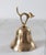Mid-Century Modern Mid-Century Polished Brass Arching Cat Dinner Bell For Sale - Image 3 of 7