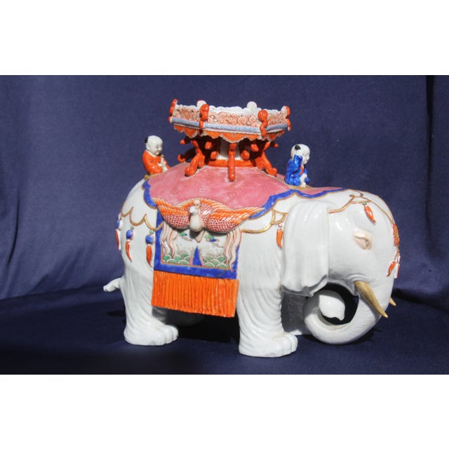 Late 19th Century Chinese Porcelain Elephant For Sale - Image 9 of 9