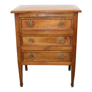 1940s Vintage French Louis XVI Style Petite 3 Drawer Commode For Sale