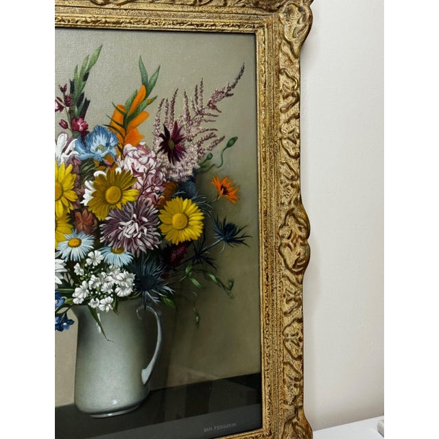 Scottish Floral Still Life “Mary’s Garden” by Dan Ferguson Roi, 20th Century For Sale - Image 12 of 15