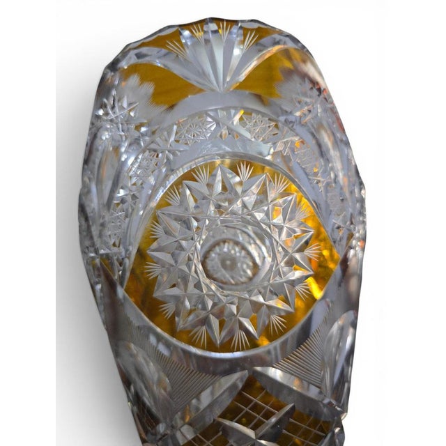 Vintage Cut Crystal Vase with Silver Base, 1950 For Sale - Image 10 of 13