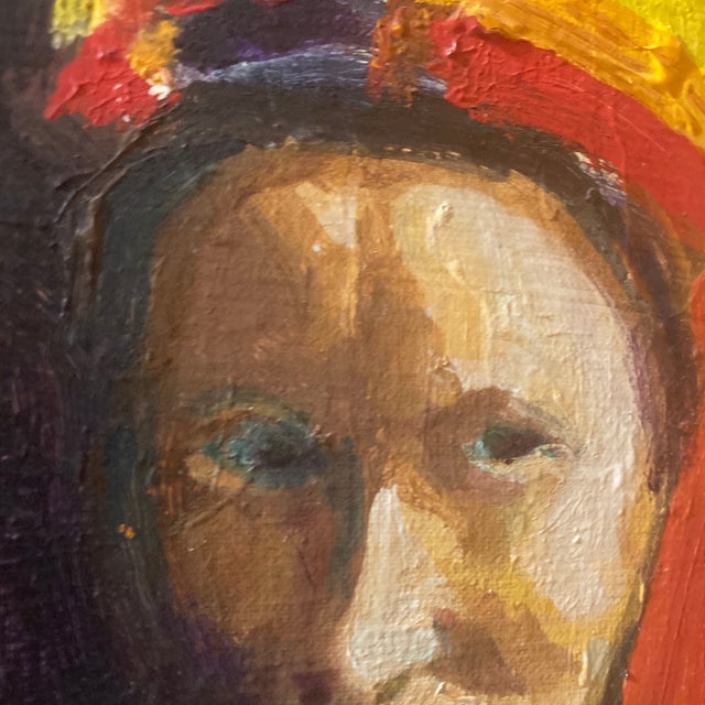 Archival c.1960/1973 Donna Sheehan Expressionist Female Portrait Painting (With Studio Ephemera) For Sale - Image 6 of 12