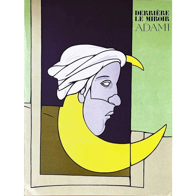 Pop Art 1980 Valerio Adami Lithograph Dm01239 Derriere Le Miroir For Sale - Image 3 of 3