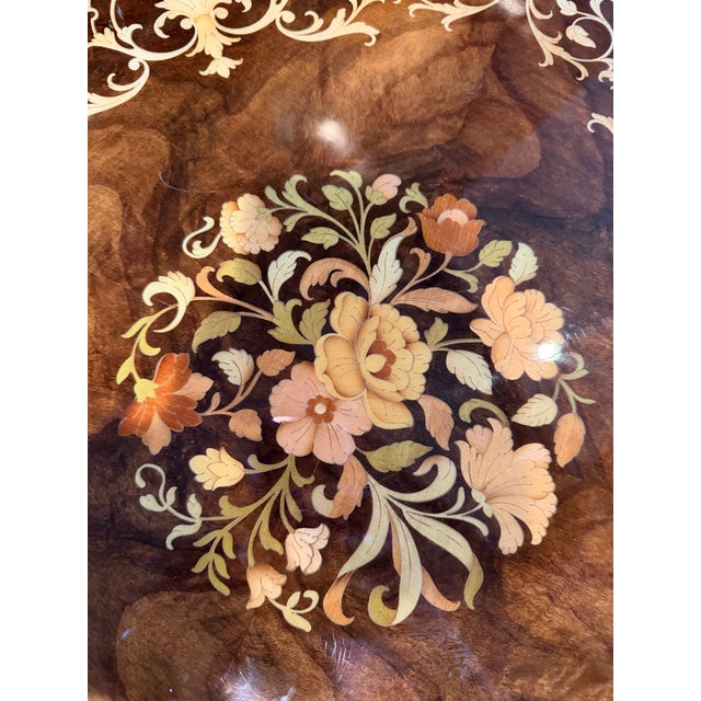 1980s Italian Inlaid Marquetry Multi-Game Table With Roulette & 4 Chairs For Sale - Image 4 of 12