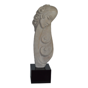 1980s Austin Productions Muci Female Art Deco Style Large Sculpture