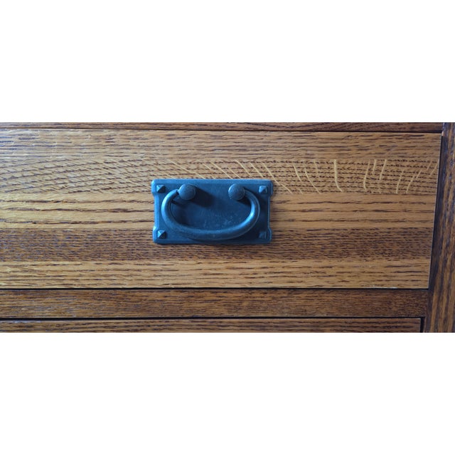 Restoration Hardware Cedar Lined Mission Oak Cabinet/Chest of Drawers For Sale - Image 4 of 9
