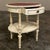 Antique French Louis XVI Painted Oval Side Table With Leather Top For Sale - Image 10 of 17