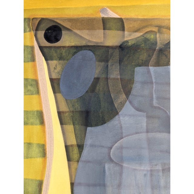 Contemporary Max Manning “Untitled (CVS112)” Contemporary Blue, Green & Yellow Geometric Abstract, 2018 For Sale - Image 3 of 8