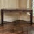 Graceful proportions and restrained classical detailing define this English mahogany console table. Designed in the...