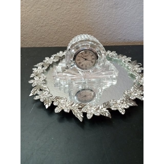 1970s Gorgeous Waterford Lead Crystal Mantle or Desk Clock For Sale In Dallas - Image 6 of 6