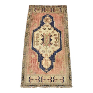 1960s Vintage Hand Knotted Entryway Decor Rug For Sale