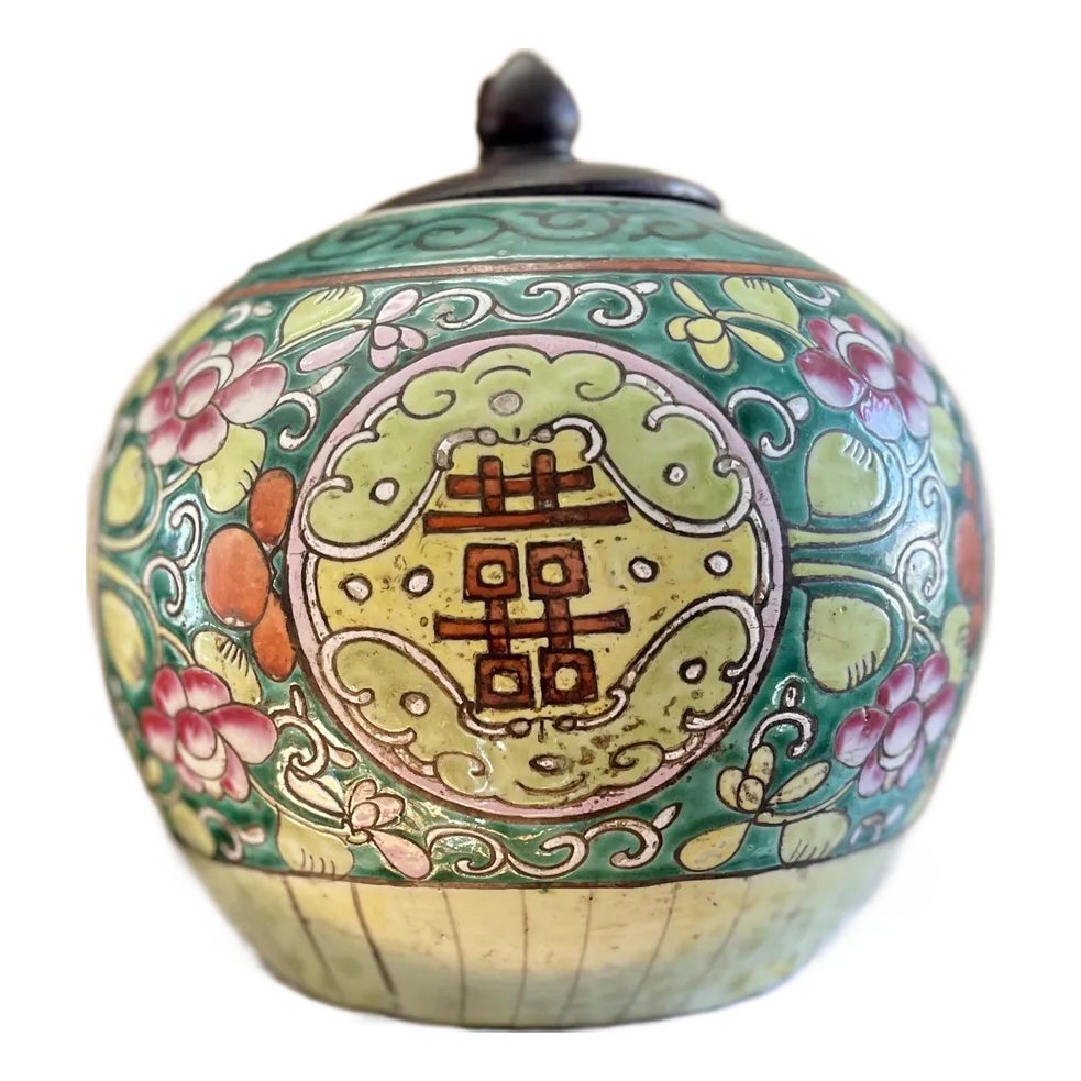 ジャンクジャーナル雑記帳　Porcelain Heads2 19th-century-green-and-yellow-