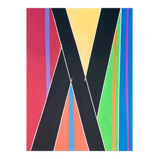 1970s Abstract Acrylic on Canvas Painting by Halim Scott For Sale
