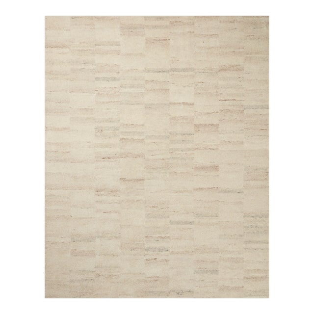 Amber Lewis x Loloi Rocky Natural / Fog 8'-6" x 11'-6" Area Rug For Sale