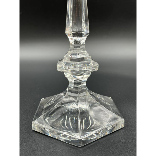 Vintage Classic Cut Glass Candleholders from Baccarat, 1950s, Set of 3 For Sale - Image 6 of 16