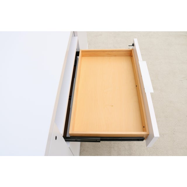 Modern Minimalist Knoll Reff Profiles Classic Credenza Sideboard in Bright White For Sale - Image 13 of 18