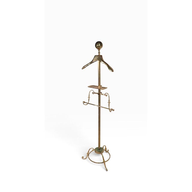 Mid 20th Century Stylish Hollywood Regency Brass Costumer Valet Stand by Glo-Mar For Sale - Image 9 of 13