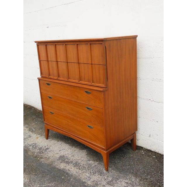Mid-Century Modern Kent Coffey Parkway Mid Century Modern Tall Chest of Drawers Highboy 6386 For Sale - Image 3 of 16