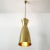 - Elegant large mid-century modern diabolo pendant light with brass shade - From 1950s - Needs 1 x E27 (bottom) and 2 x...
