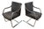 Mid 20th Century Leather and Chrome Armchairs Attributed to Rudolf Glatzel for Walter Knoll For Sale