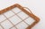1970s Vintage Italian Wicker and Glass Serving Tray, Italy, 1970s For Sale - Image 5 of 6