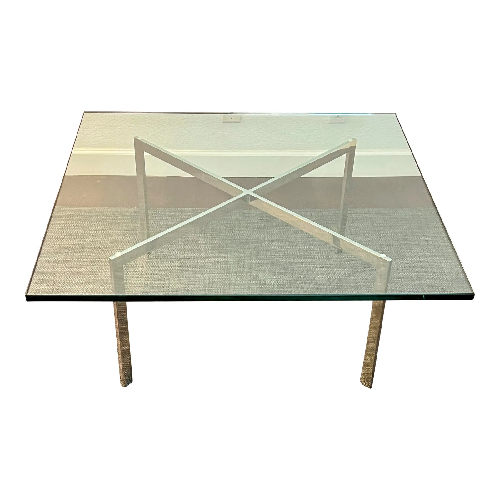 1970s MidCentury Modern Mies Van Der Rohe Barcelona Coffee Table