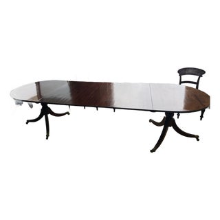19th Century English Regency Mahogany Dining Table For Sale