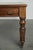 Antique English Writing Desk on Wheels with Drawers and Green Leather Top For Sale - Image 11 of 14