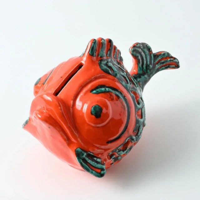 Orange and Green Fish Money Box from Italica Ars, 1970s For Sale - Image 12 of 13