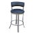 Wesley Allen Bali Swivel Stool With Low Back For Sale