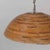 Wood 1960s Large Italian Rattan Dome Pendant Light For Sale - Image 7 of 13