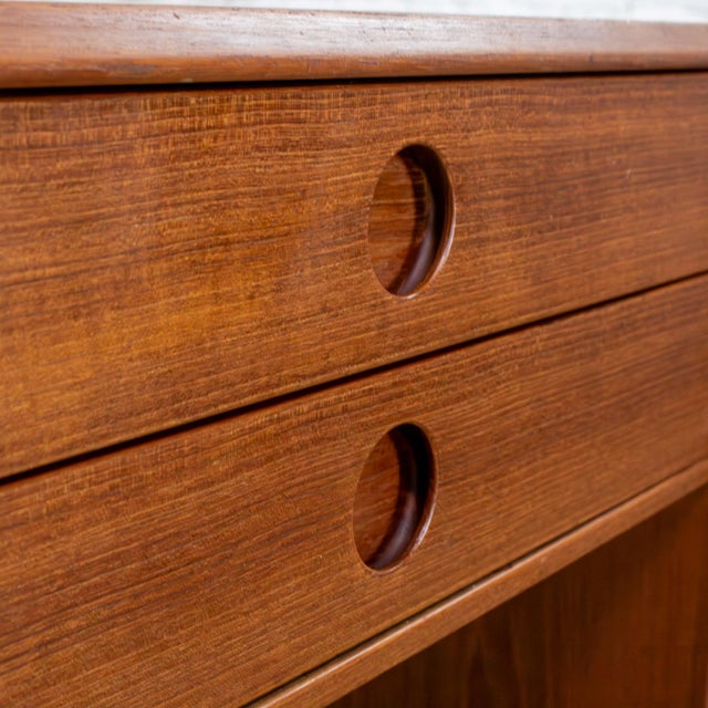 Mid to Late 20th Century Scandinavian Modern Teak Low Chest Style of Kai Kristiansen For Sale - Image 12 of 18