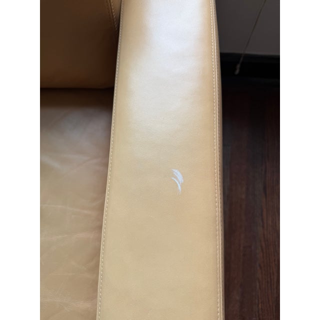 Baker Furniture Company Vintage Baker X Coach Leather Sofa & Chair Set — Designer Collaboration For Sale - Image 4 of 6