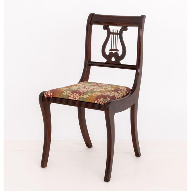 Duncan Phyfe Style Lyre Back Mahogany Side Chair For Sale In New York - Image 6 of 8