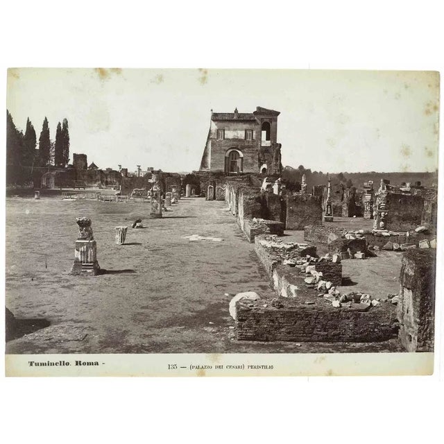 Palazzo dei Cesari is a vintage print in salt silver realized by Ludovico Tuminello in the early 20th Century. Titled on...