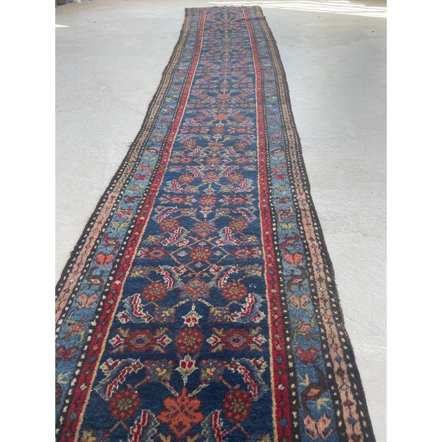 Antique Runner Long & Narrow Over-sized Rug 2.11 x 16.8 For Sale In Milwaukee - Image 6 of 15