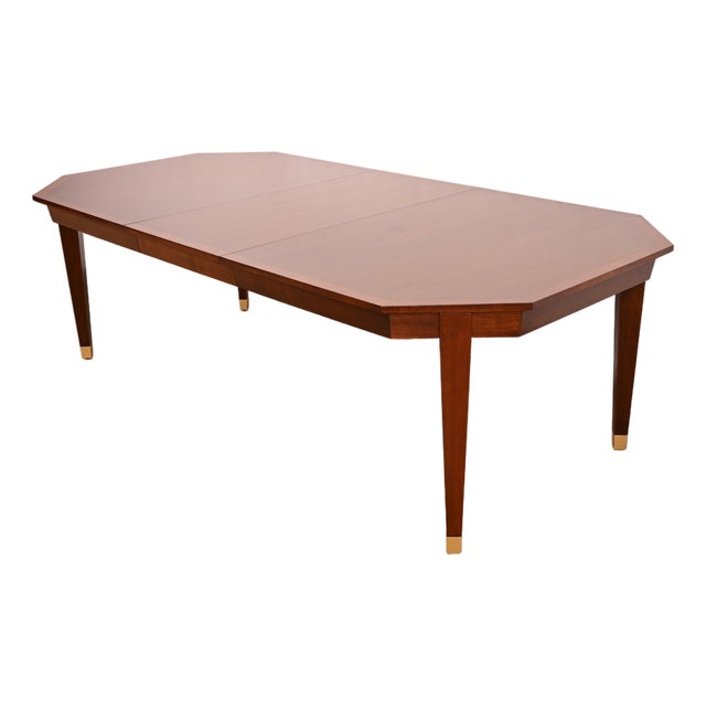 Henredon French Regency Louis XVI Banded Walnut Extension Dining Table | Newly Refinished For Sale