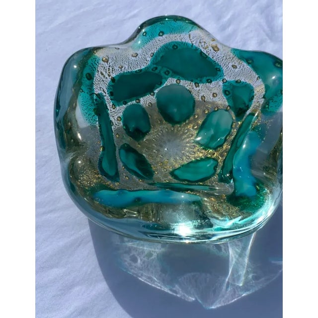 Vintage Murano Art Glass Bowl For Sale - Image 9 of 12