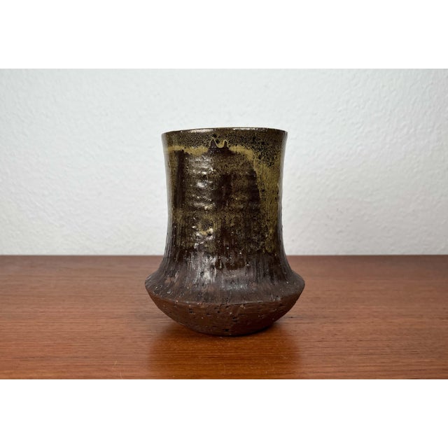Mid-Century Modern Danish Studio Pottery Carafe Vase from Poul Havgaard, Faaborg, 1960s For Sale - Image 17 of 18