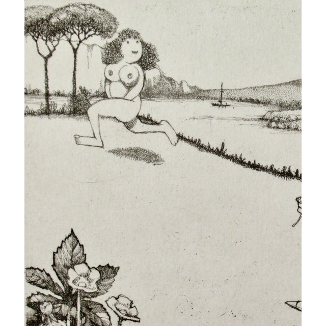 Charles Bragg Charles Bragg Knight Running After A Girl C. 1980 Reproduction Print For Sale - Image 4 of 6