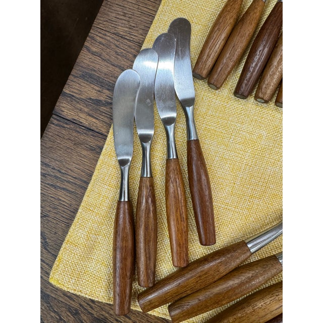 Vintage Dansk "Fjord" Flatware Set - Estate, Rare 3-Generation Hallmarks - Pristine 72 Pieces For Sale - Image 11 of 12