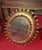 Sunburst Mirror in Gilt Metal with Leaf Decoration Work, 1960s, in Good conditions. Designed 1960 to 1969