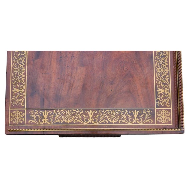 Regency Mahogany and Brass Inlaid Credenza From Westport House, Ireland For Sale - Image 12 of 18