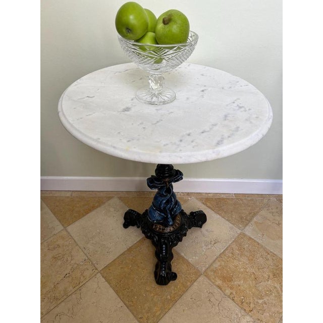 Hand-Painted Cast Iron Sea Monster Pub Occasional Table For Sale - Image 5 of 10