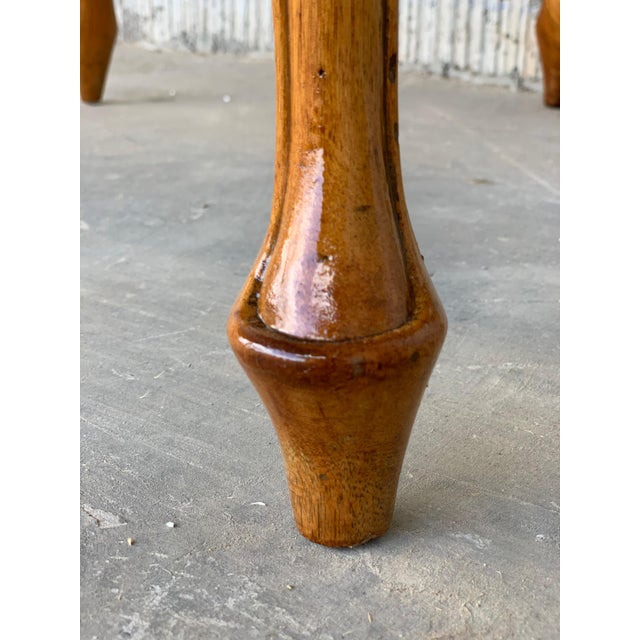 20th Century Mariano Garcia Spanish Round Side Table with Burl Top For Sale - Image 4 of 18